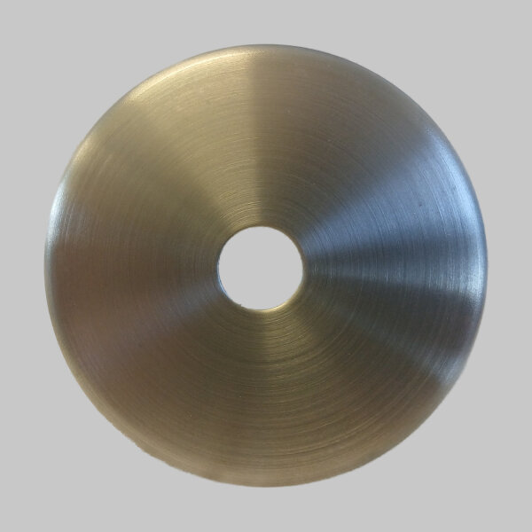 INNONOX V2A Abdeckrossette Ø70x12mm; geschliffen MLØ12,2mm für Rund Ø12mm