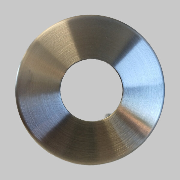 INNONOX V2A Abdeckrossette Ø105x22mm, geschliffen MLØ43mm für Rohr Ø42,4mm