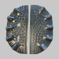 INNONOX Stahl Schlosskastenblende, oval, gehämmert,...
