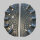 INNONOX Stahl Schlosskastenblende, oval, gehämmert, Maße: 125x275x4mm